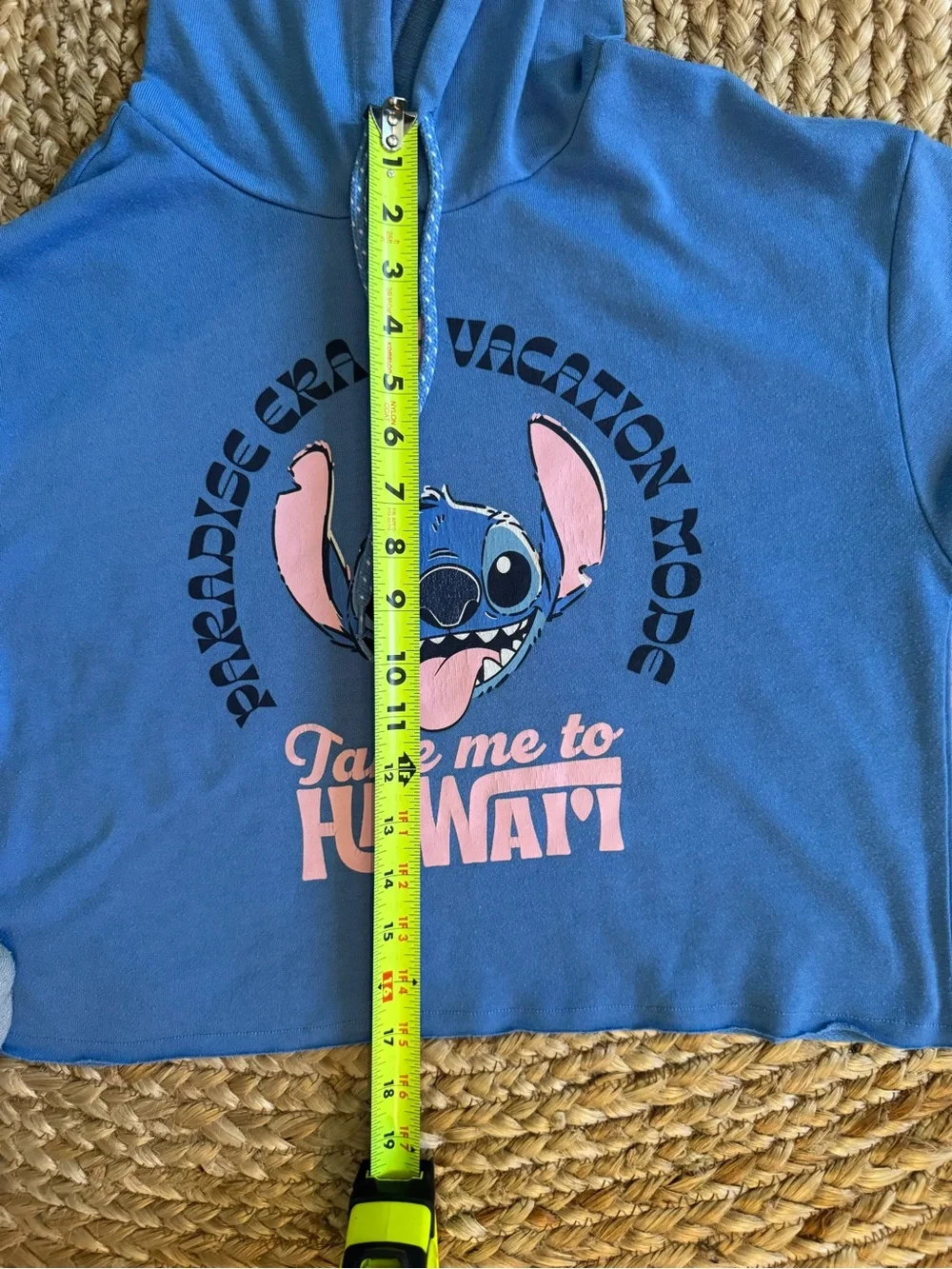 Disney Blue Hoodie Sweatshirt with Pink Graphic - Picture 4 of 5